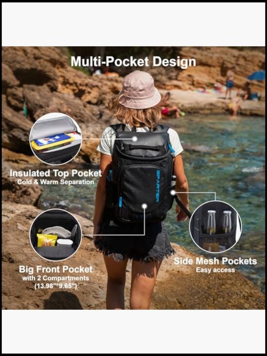 Insulated Backpack Cooler Leak Proof Lightweight Camping Beach Travel Thermal main image 4